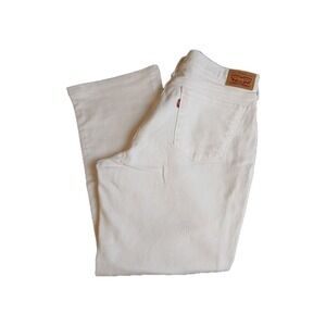 Vintage 80s Levis 505XX Jeans White Denim Women's Size 16M (33x31) #439C